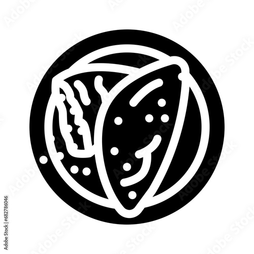 gozleme turkish cuisine glyph icon vector. gozleme turkish cuisine sign. isolated symbol illustration
