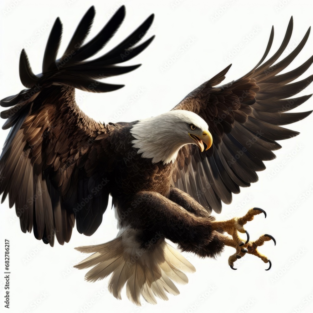 Obraz premium american bald eagle in flight