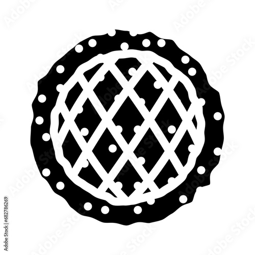 pita bread turkish cuisine glyph icon vector. pita bread turkish cuisine sign. isolated symbol illustration