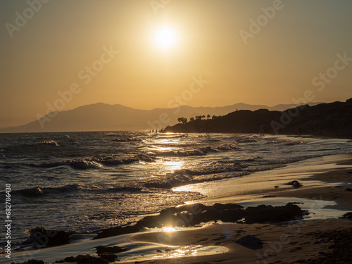 Atardecer en las playas de Marbella