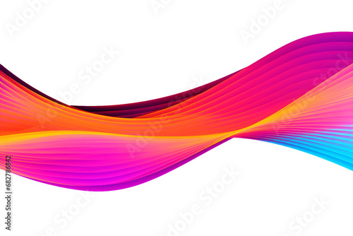 Neon Line Isolated on Transparent Background. Ai