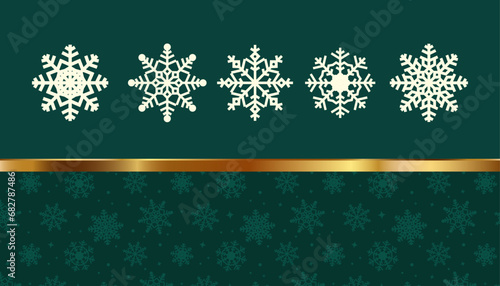 Premium vector various Christmas snow flakes background. High quality Christmas decoration background