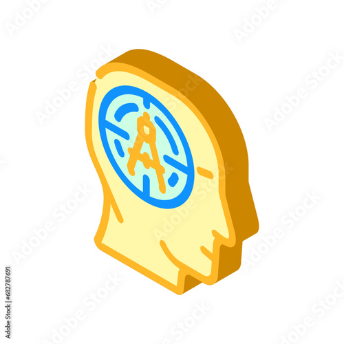 precision drafting architectural drafter isometric icon vector. precision drafting architectural drafter sign. isolated symbol illustration