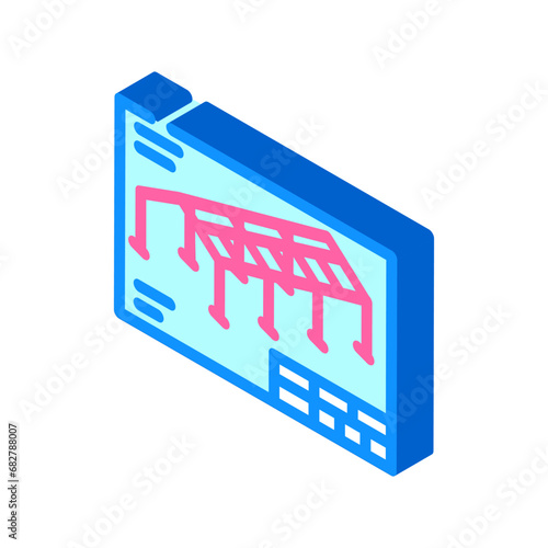 structural drafting architectural drafter isometric icon vector. structural drafting architectural drafter sign. isolated symbol illustration