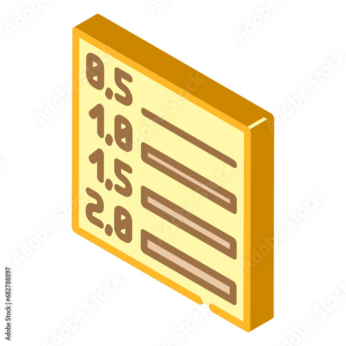 line weights architectural drafter isometric icon vector. line weights architectural drafter sign. isolated symbol illustration