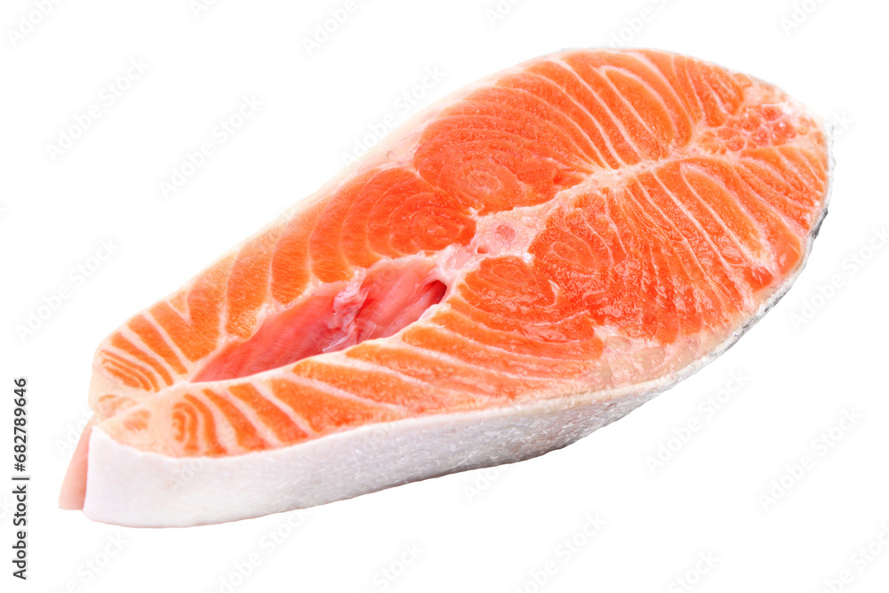Fresh raw steak salmon isolated Fresh raw steak salmon isolated