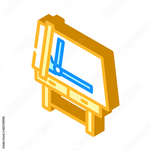 drafting table architectural drafter isometric icon vector. drafting table architectural drafter sign. isolated symbol illustration