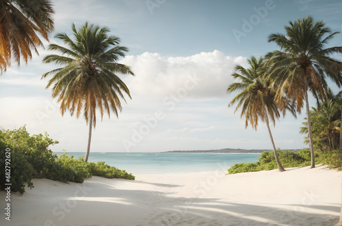 Palm Trees on the Beach 4K