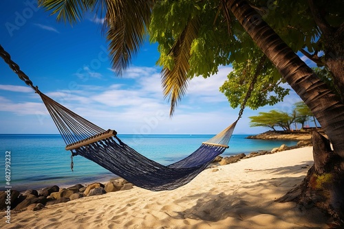 Hammock on tropical beach © MaxSimplify