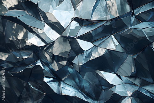 Abstract Background Showcasing Fragmented and Reflective Shapes of a Gem