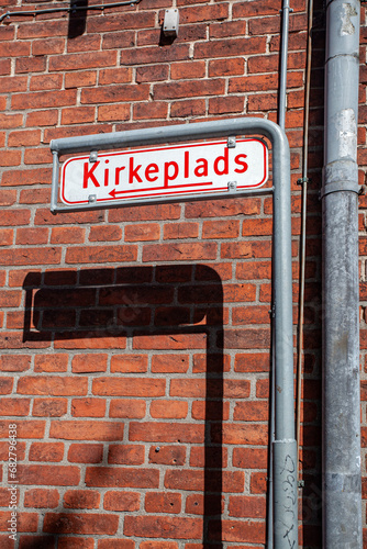 Sign Kirkeplads in Abenraa photo