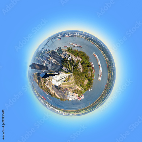 scenic view to downtown Baton Rouge and Mississippi river in morning light   Louisiana