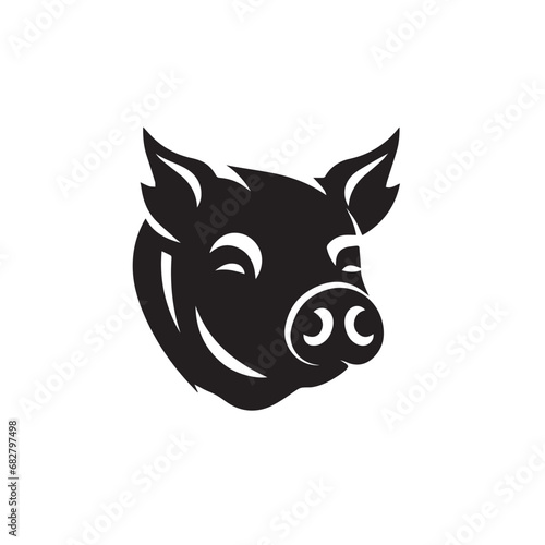 Pig in cartoon, doodle style. Isolated 2d vector illustration in logo, icon style, Eps 10. AI Generative
