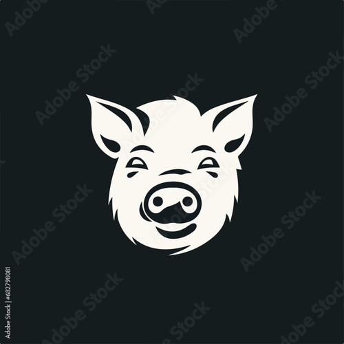 Pig in cartoon, doodle style. Isolated 2d vector illustration in logo, icon style, Eps 10. AI Generative