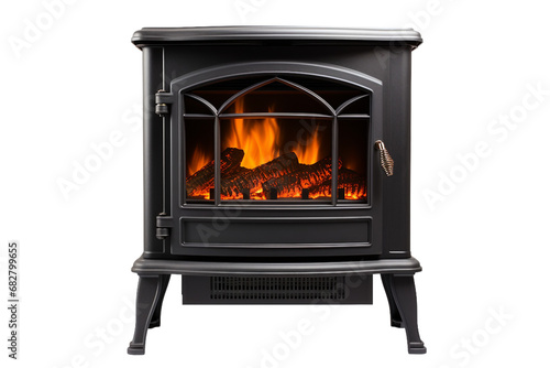 Fireplace Insert Isolation on a transparent background