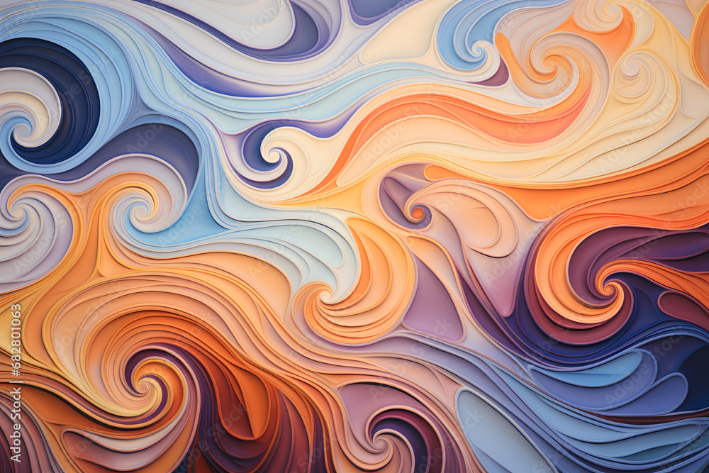 Abstract Wallpaper with Interconnected Swirling Vortex Shapes Abstract Wallpaper with Interconnected Swirling Vortex Shapes