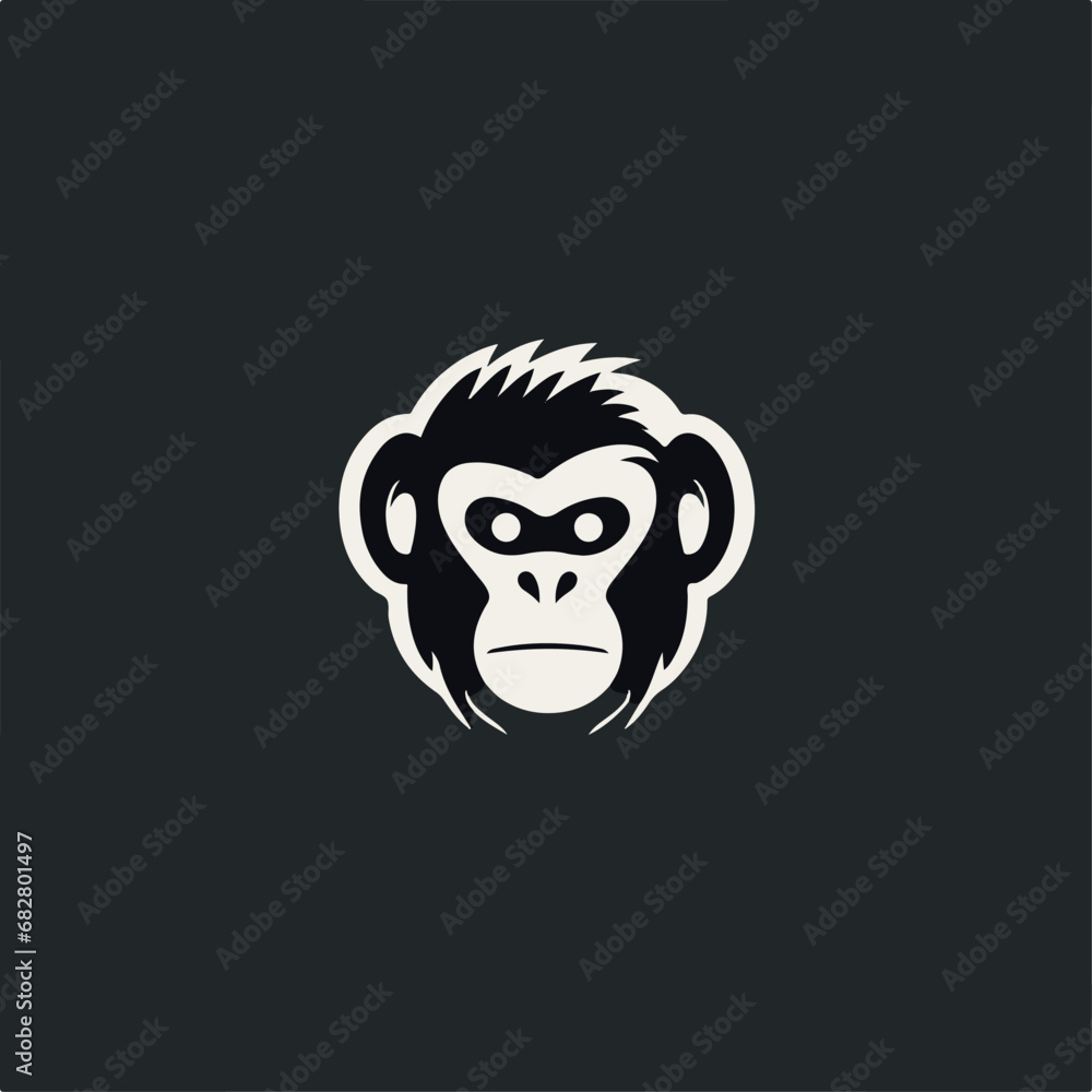 Monkey face in cartoon, doodle style. Isolated 2d vector illustration in logo, icon style, Eps 10. AI Generative Monkey face in cartoon, doodle style. Isolated 2d vector illustration in logo, icon style, Eps 10. AI Generative