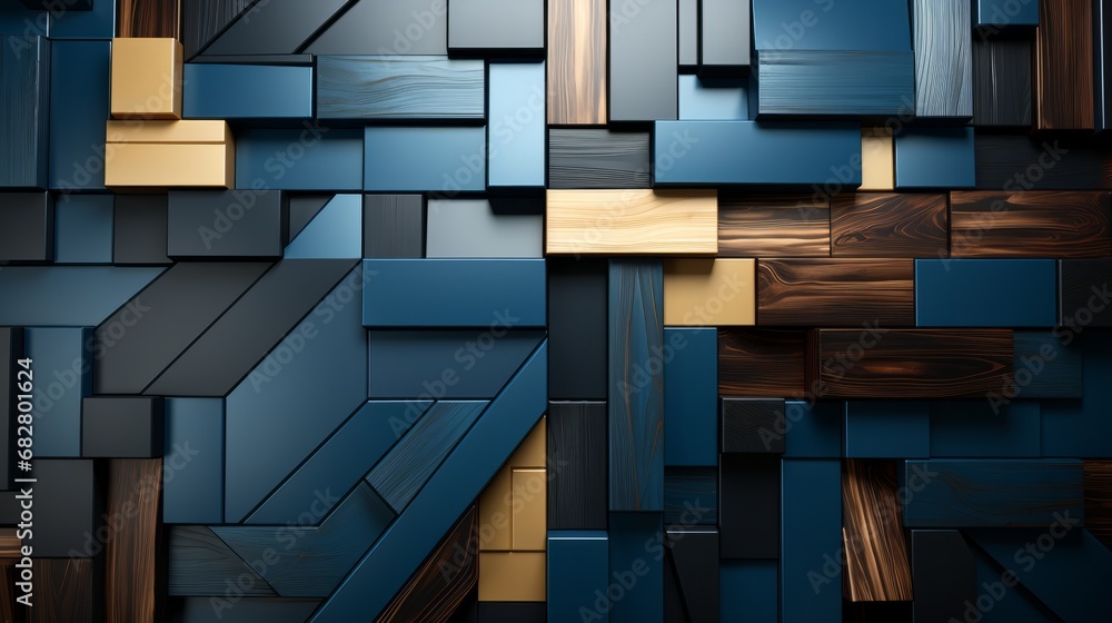 A wall of wood blocks