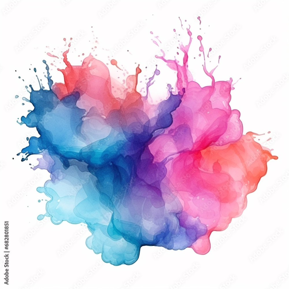 Watercolor splash isolated on white background