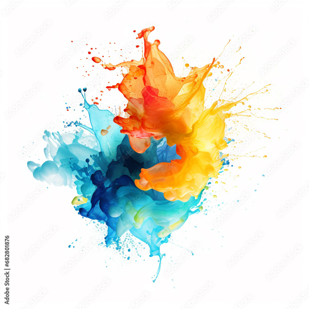 Watercolor splash isolated on white background