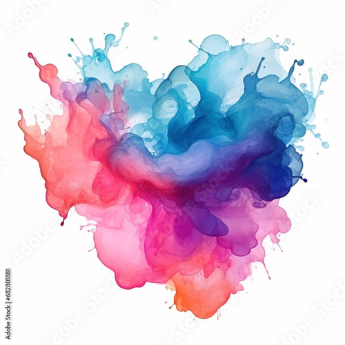 Watercolor splash isolated on white background