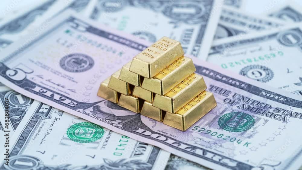 Dollar Model and Value, paper money gold Dollar Model and Value, paper money gold