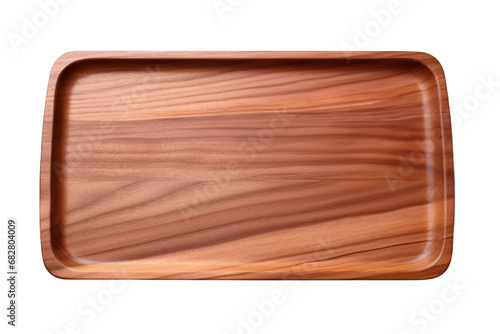 Rustic Wooden Breakfast Tray on a transparent background