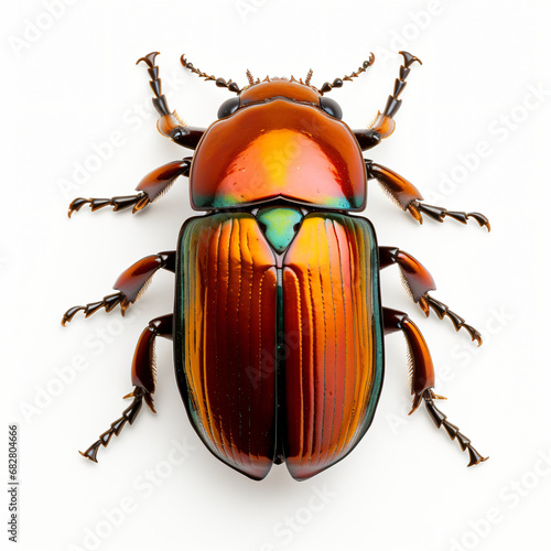 June Beetle insect isolated on white background photo