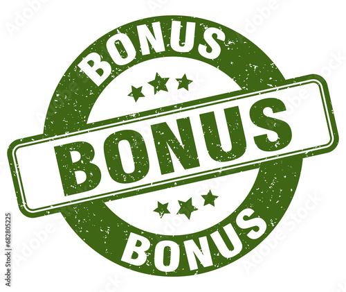 bonus stamp. bonus label. round grunge sign