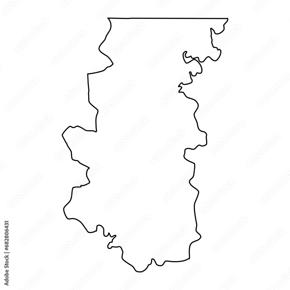 Bafata region map, administrative division of Guinea Bissau. Vector illustration. Bafata region map, administrative division of Guinea Bissau. Vector illustration.