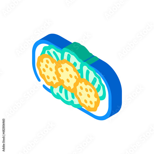 lentil kofte turkish cuisin isometric icon vector. lentil kofte turkish cuisin sign. isolated symbol illustration