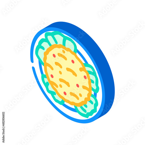 kisir turkish cuisine isometric icon vector. kisir turkish cuisine sign. isolated symbol illustration