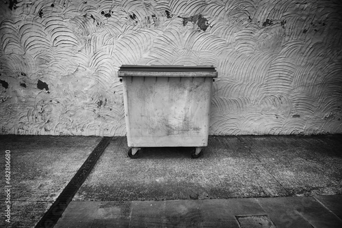 Old garbage container