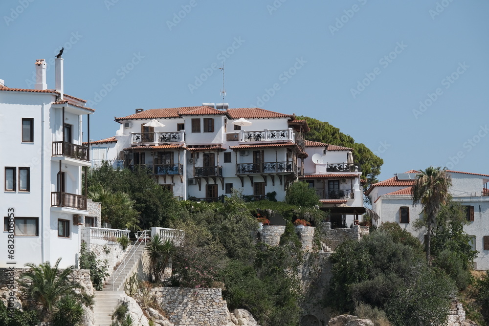 House on the coast, Skiathos, Greece.