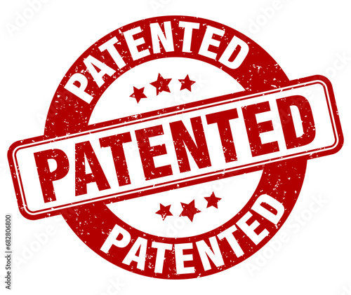 patented stamp. patented label. round grunge sign