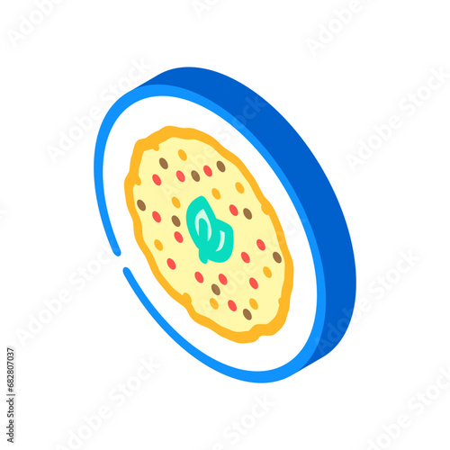 ezogelin soup turkish cuisine isometric icon vector. ezogelin soup turkish cuisine sign. isolated symbol illustration