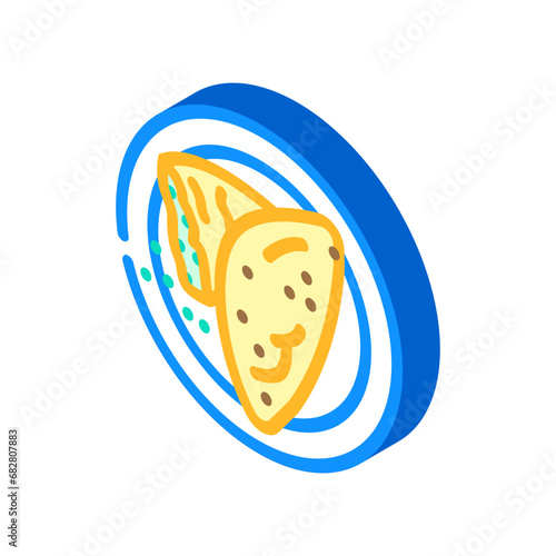 gozleme turkish cuisine isometric icon vector. gozleme turkish cuisine sign. isolated symbol illustration