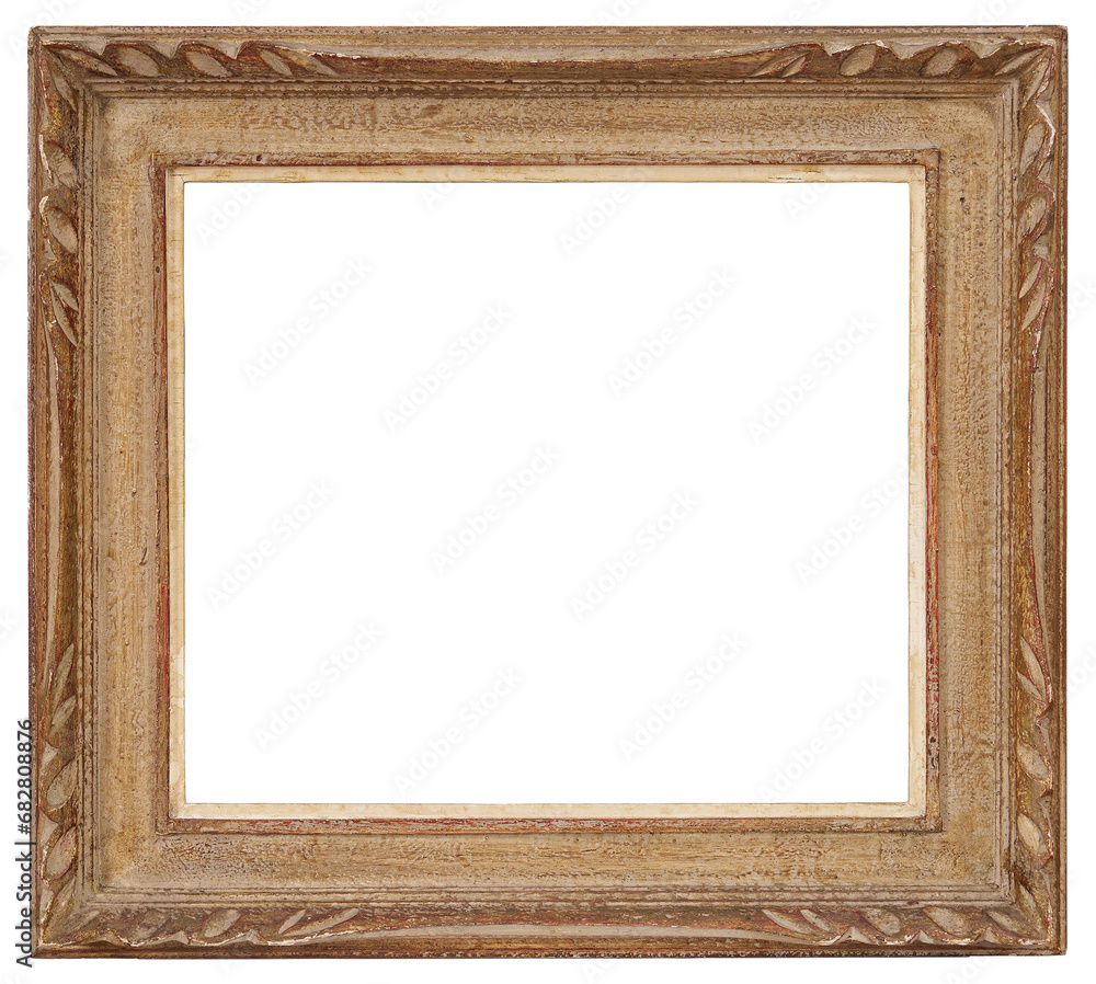 Patterned wooden picture frame in PNG format on a transparent background. Patterned wooden picture frame in PNG format on a transparent background.