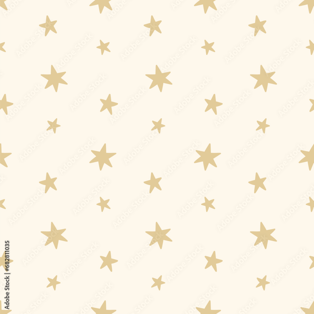 Christmas Stars Vector Seamless Pattern Background Christmas Stars Vector Seamless Pattern Background