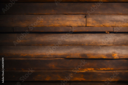 Old wooden background or texture. Dark blue wooden wall with vertical planks. Generative AI