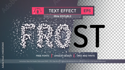 Frost Spray - Editable Text Effect, Font Style