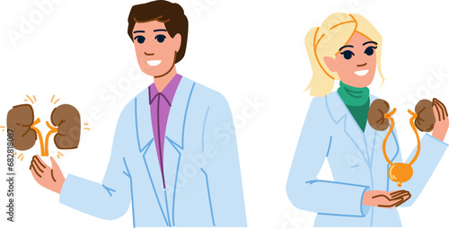 medicine urologist health vector. cancer man, hospital medical, disease male medicine urologist health character. people flat cartoon illustration