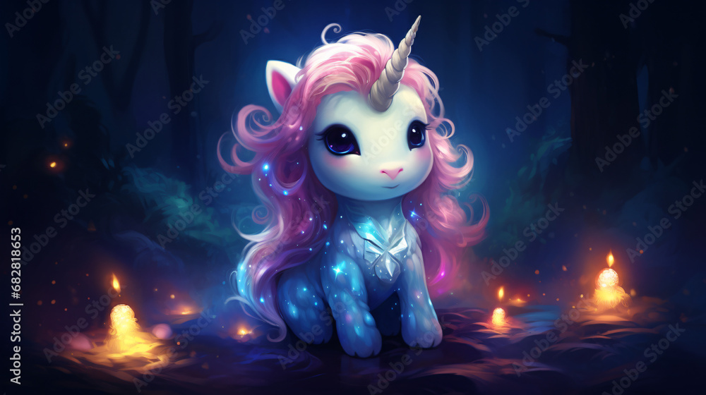 Magical cute unicorn