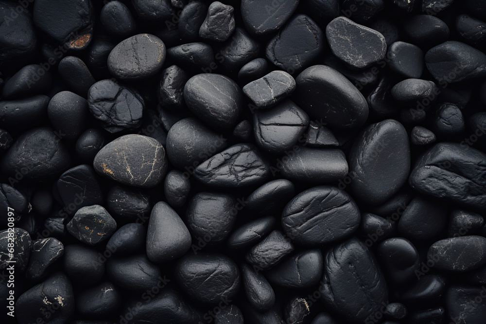 A pile of black rocks. Generative Ai A pile of black rocks. Generative Ai