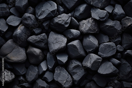 A pile of black rocks. Generative Ai