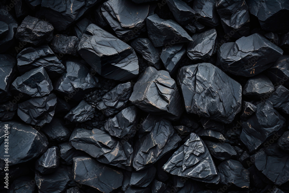 A pile of black rocks. Generative Ai A pile of black rocks. Generative Ai