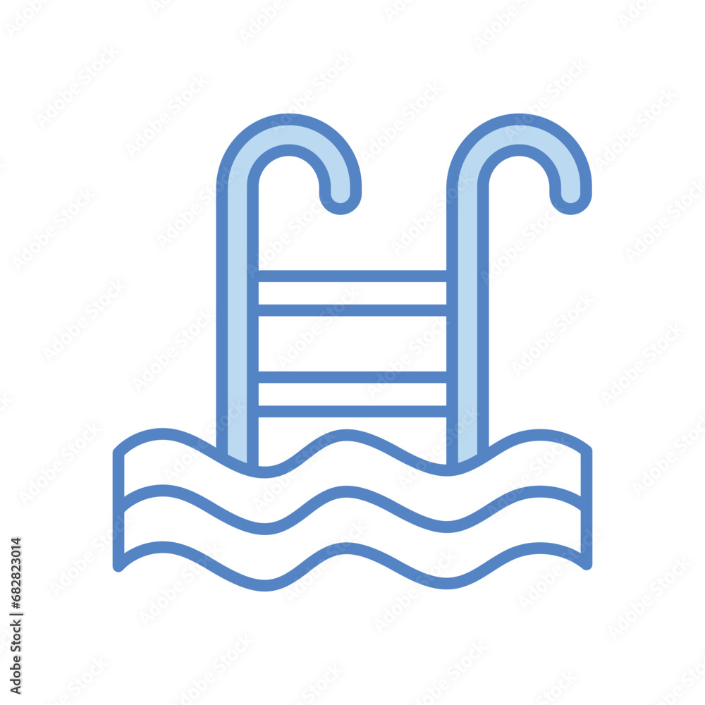 Swimming Pool icon isolate white background vector stock illustration. Swimming Pool icon isolate white background vector stock illustration.