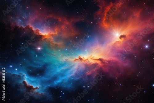 colorful space galaxy cloud nebula stary night cosmos universe science astronomy