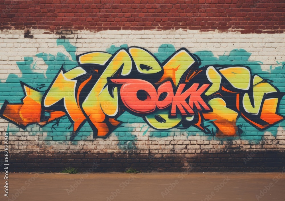 Textured Graffiti wall background. Grunge pattern. Generate Ai