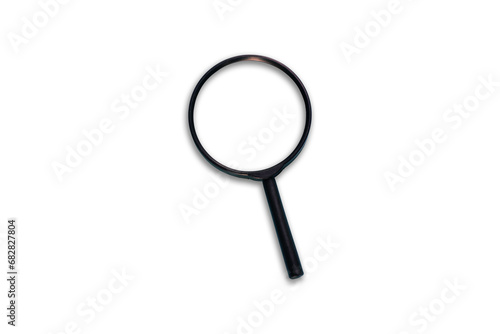 Magnifying glass isolated on white background, clipping path